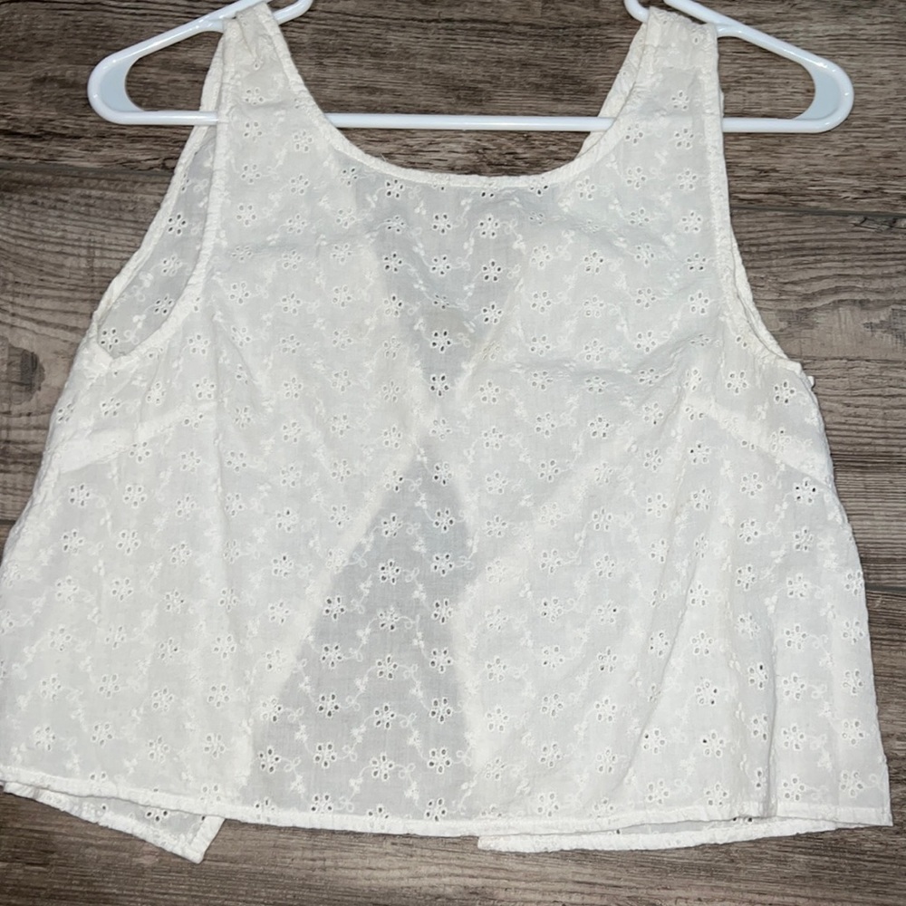 White open back top